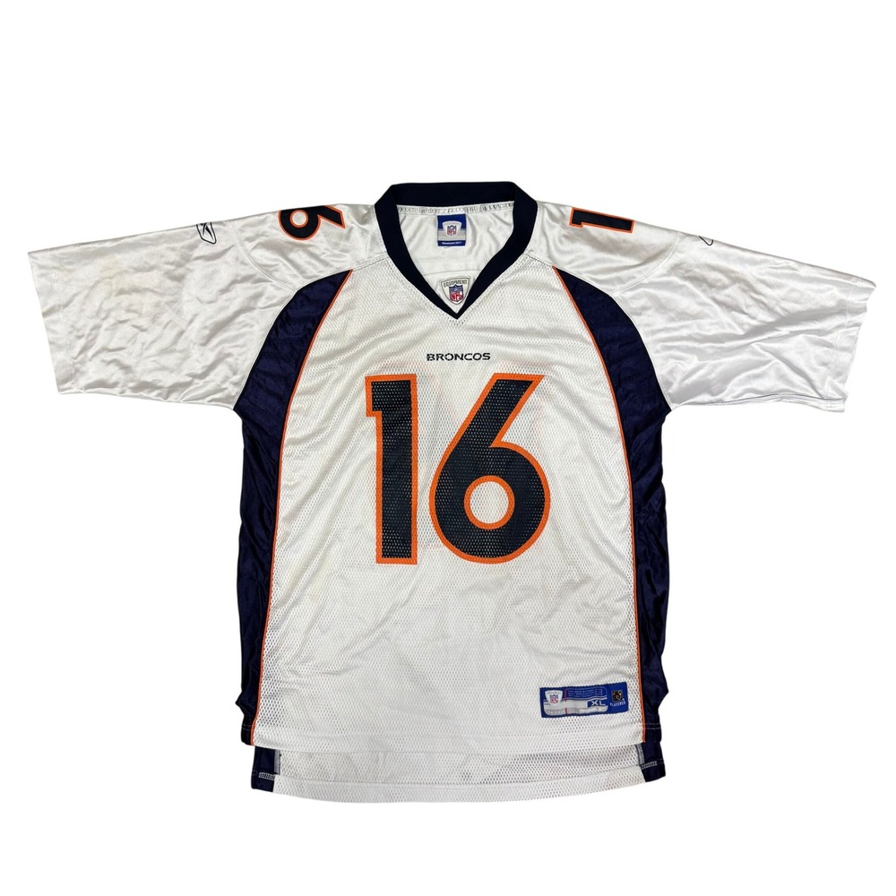 Reebok NFL Denver Broncos Jake Plummer 16 Jersey Mens XL White Road Football